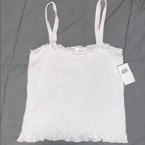 Dry Goods White Smocked Tank NWT
